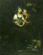 Carl Larsson hos haxan oil painting